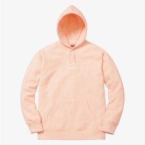 Supreme Men's Peach Box Logo Hoodie
